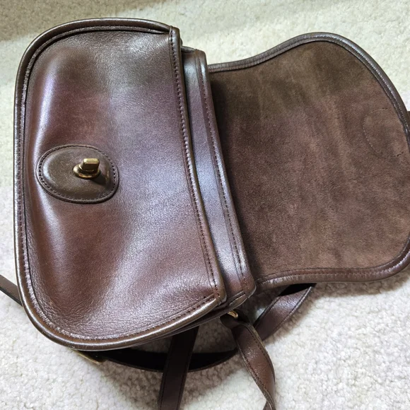 Vintage Coach Prarie 9954 Brown Leather Shoulder Bag - Picture 9 of 10